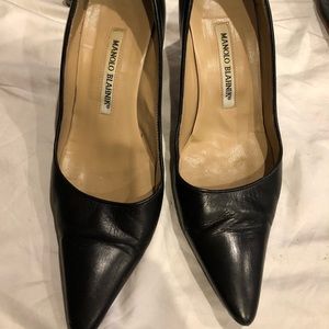 Manolo Blahnik leather pumps